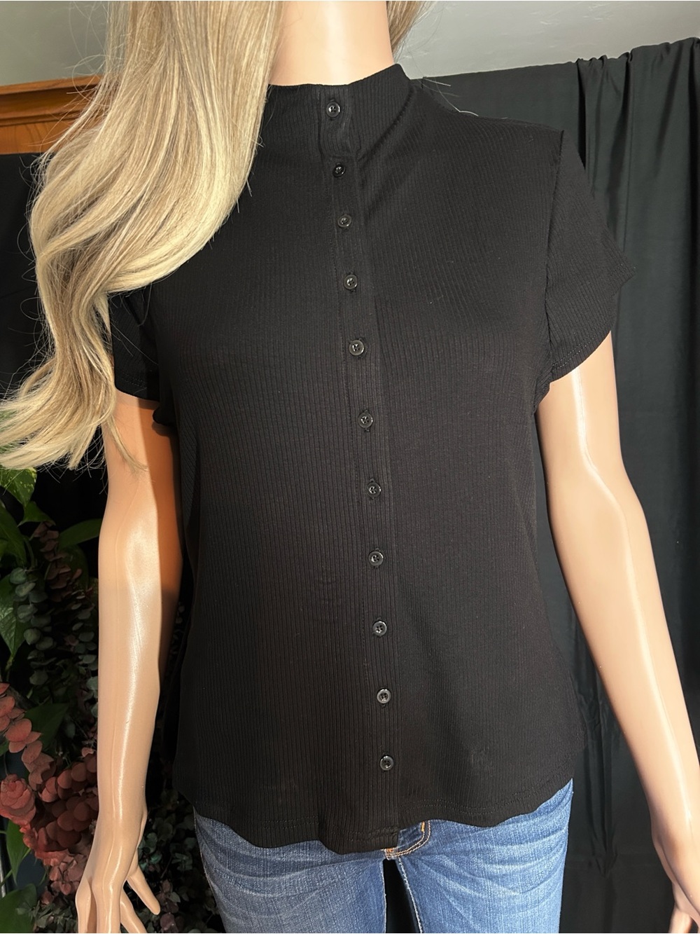 NWT RIBBED HIGH NECK TOP L to XL